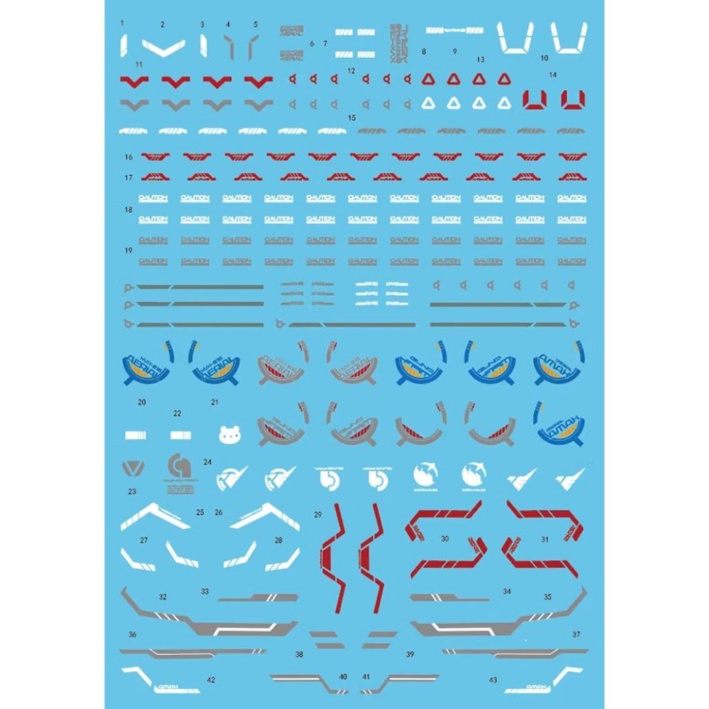 [BUOCO] AMAX FM 1/100 風靈鋼彈 XVX-016 水星的魔女 GUND-ARM 感應砲 螢光 水貼-細節圖3