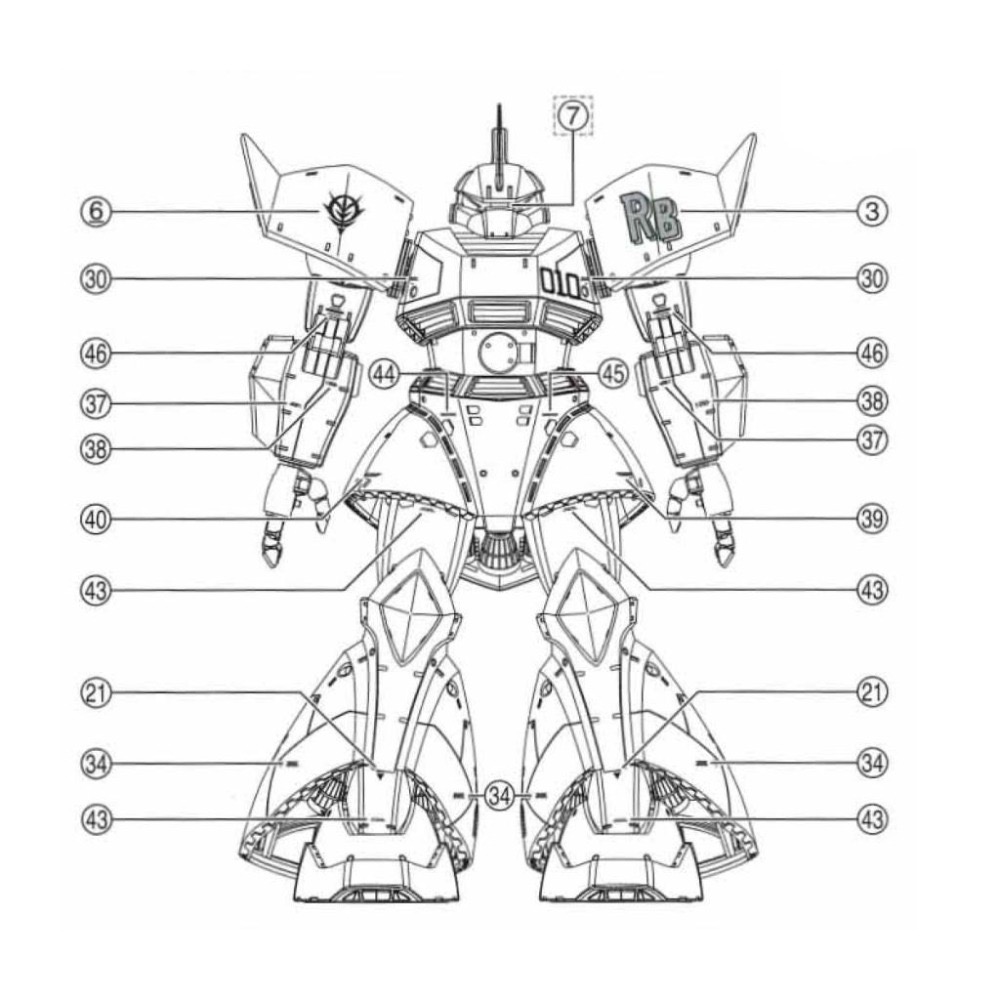 [BUOCO] EVO PB-MG-199 MSV 傑爾古格 2.0 強尼萊登專用機 螢光水貼 1/100 - 真紅閃電-細節圖3