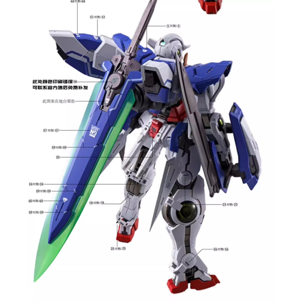 [BUOCO] AMAX 1/100 GN-001 試驗型能天使 GN裝備型 /能天使 MB樣式  螢光水貼 含地台-細節圖4