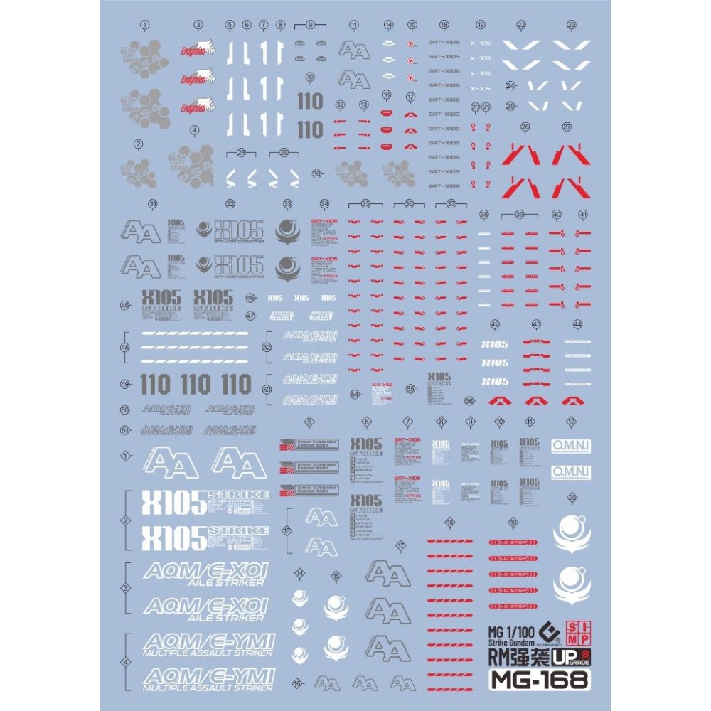 [BUOCO] EVO MG-168 SEED MG 翔翼型攻擊鋼彈 Ver.RM 攻擊鋼彈 翔翼背包 螢光水貼-細節圖2