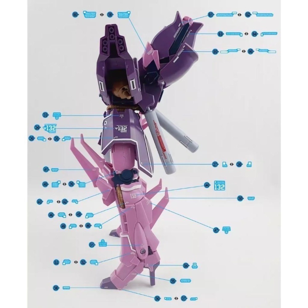 [BUOCO] 炎水貼 HGUC 1/144 YAMS-132 羅森祖魯 Rozen Zulu 安傑洛專用 螢光 水貼-細節圖5