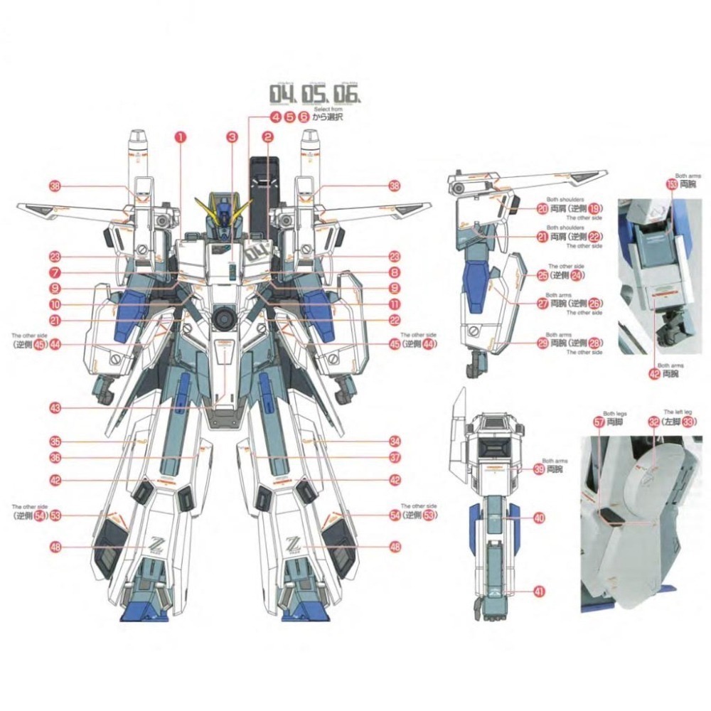[BUOCO] EVO MG-211 MG FAZZ (全裝甲ZZ) Ver.Ka 螢光水貼 (1/100) MEGA炮-細節圖4