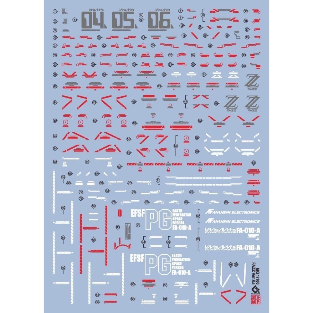 [BUOCO] EVO MG-221 MG FAZZ (全裝甲ZZ) Ver.Ka 螢光水貼 (1/100) MEGA炮-細節圖2