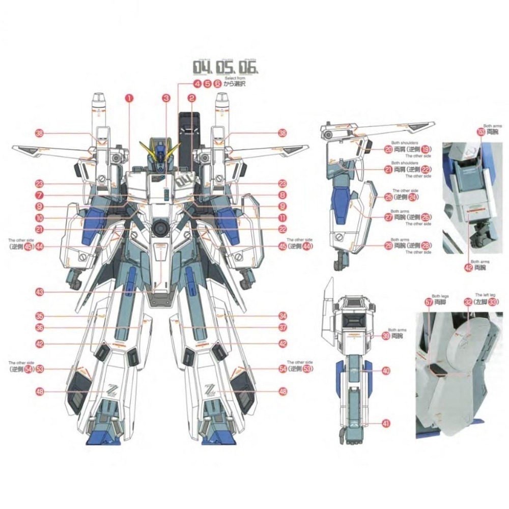 [BUOCO] EVO MG-221 MG FAZZ (全裝甲ZZ) Ver.Ka 螢光水貼 (1/100) MEGA炮-細節圖4
