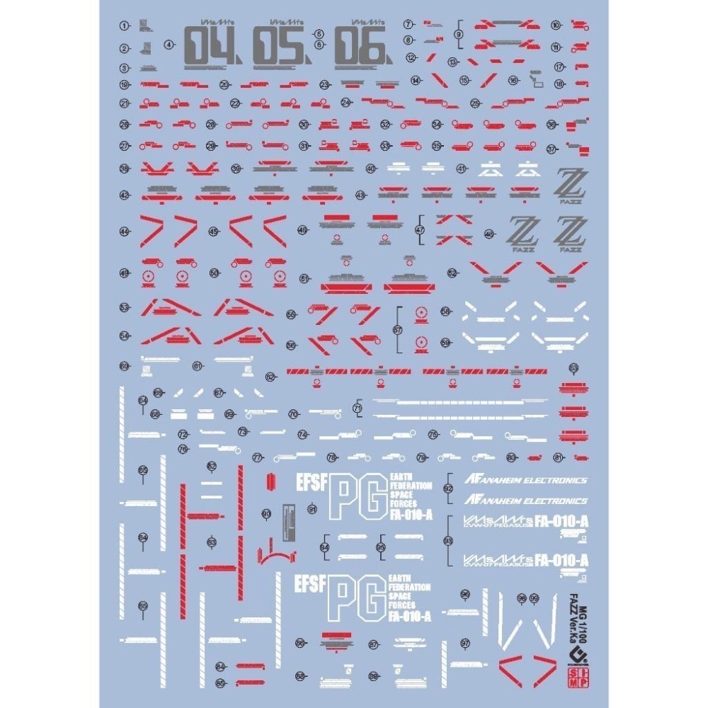 [BUOCO] EVO MG-221 MG FAZZ (全裝甲ZZ) Ver.Ka 螢光水貼 (1/100) MEGA炮-細節圖2