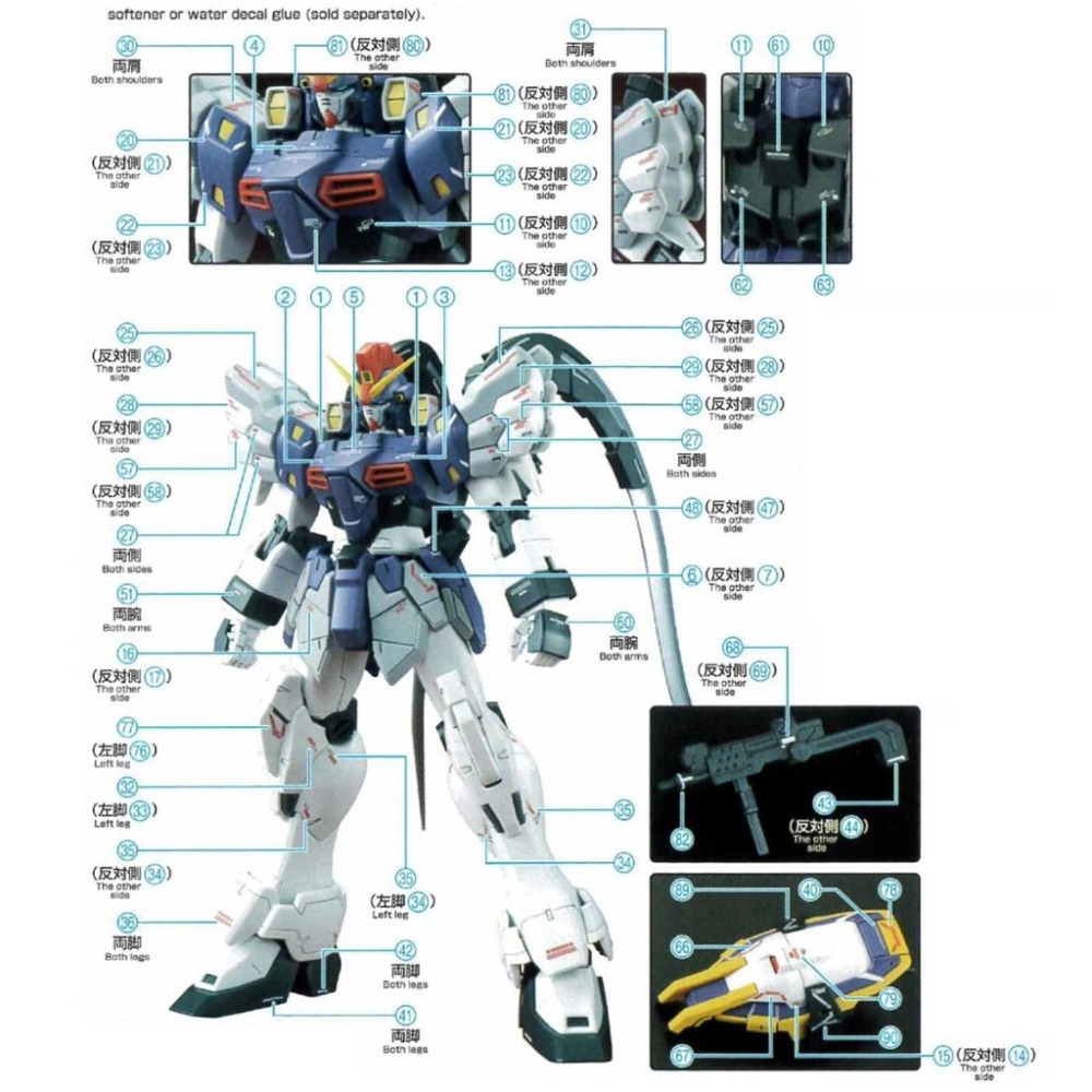 [BUOCO] EVO PB-MG-93 鋼彈W MG 沙漠鋼彈改 EW 螢光水貼 (1/100) 無盡的華爾茲-細節圖3