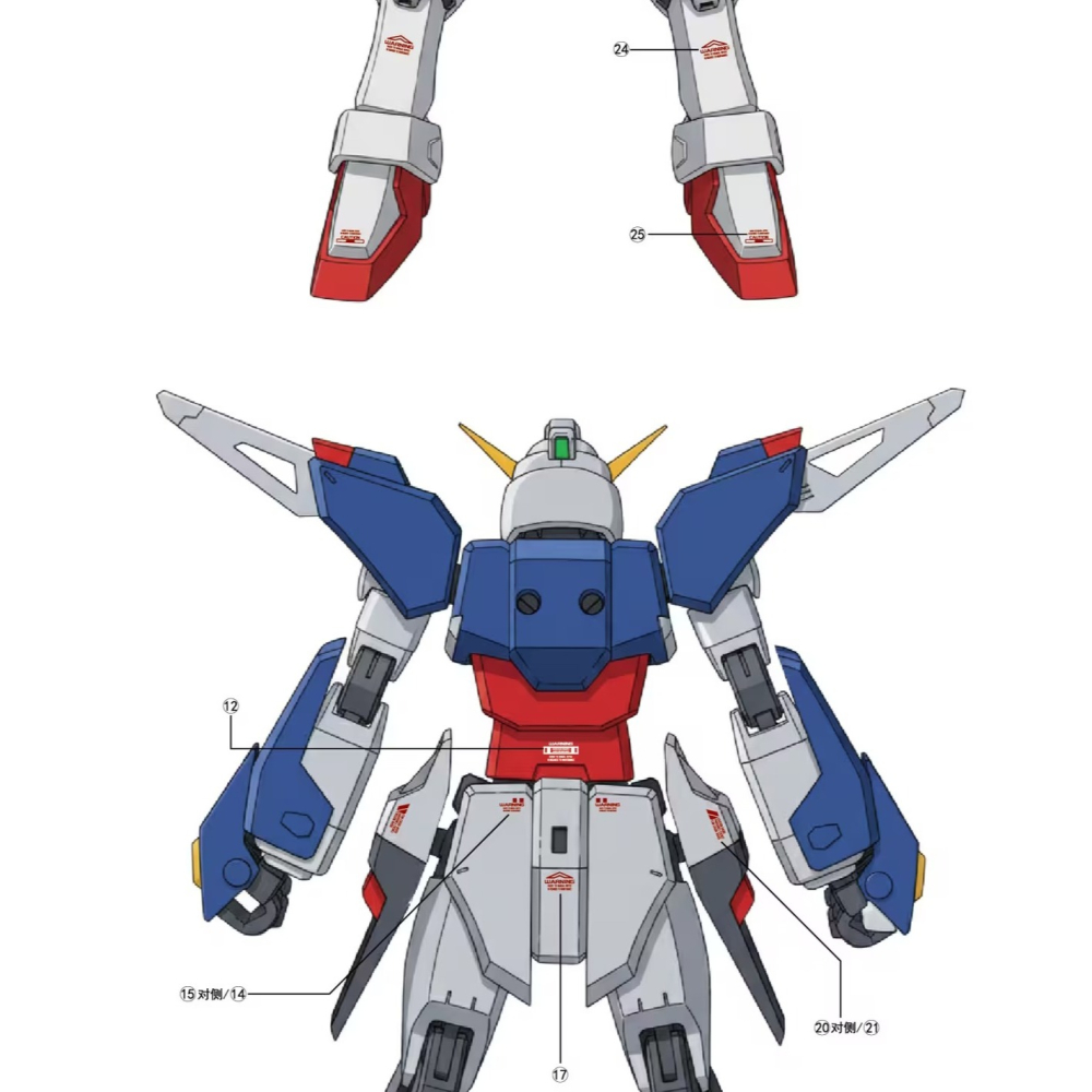 [BUOCO] AMAX 1/144 命運鋼彈 Re:Coordinate MR樣式 螢光水貼 燙金紅 含地台水貼-細節圖4