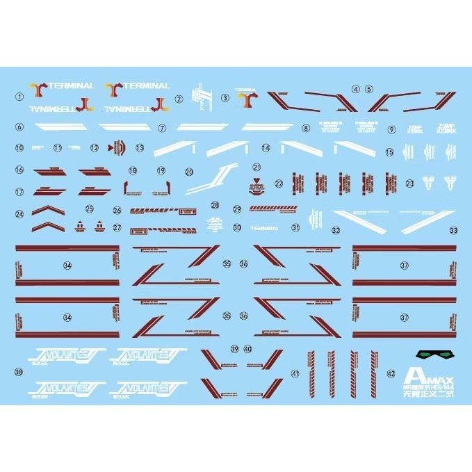 [BUOCO] AMAX HG 1/144 無限正義鋼彈二式 Type II MR魂樣式 燙金 螢光 水貼 SEED-細節圖3