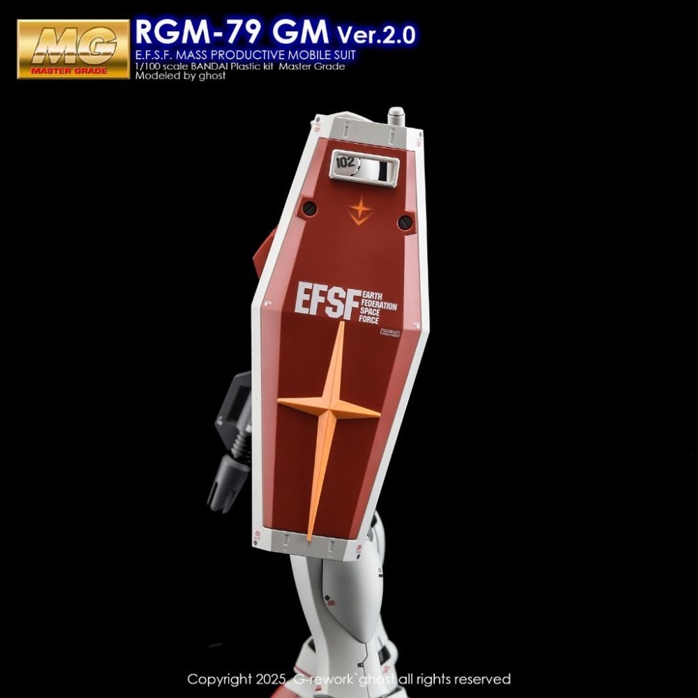 [BUOCO] 炎水貼 Ghost MG 1/100 吉姆 2.0 RGM-79 GM  專用水貼 螢光水貼 量產型-細節圖8