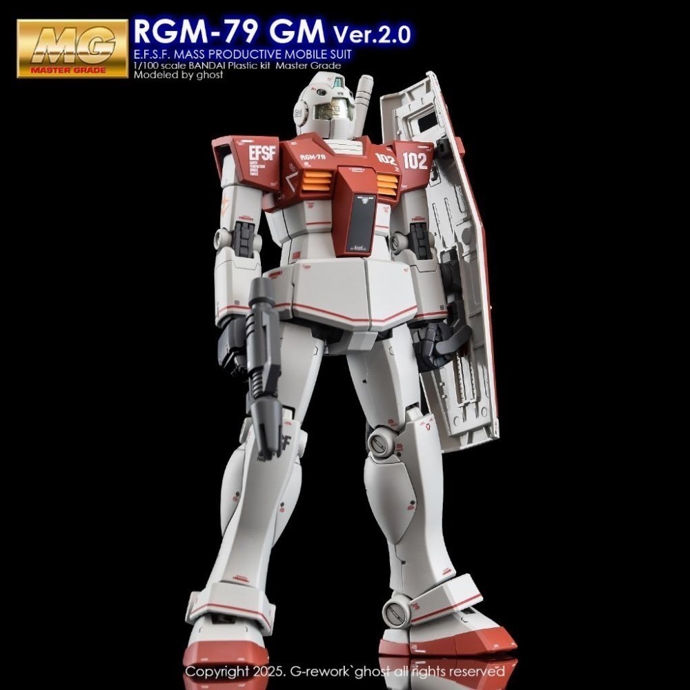 [BUOCO] 炎水貼 Ghost MG 1/100 吉姆 2.0 RGM-79 GM  專用水貼 螢光水貼 量產型-細節圖4