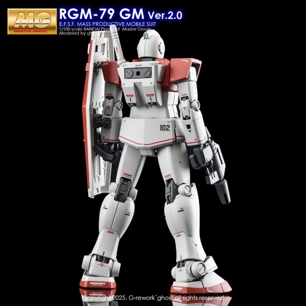 [BUOCO] 炎水貼 Ghost MG 1/100 吉姆 2.0 RGM-79 GM  專用水貼 螢光水貼 量產型-細節圖6