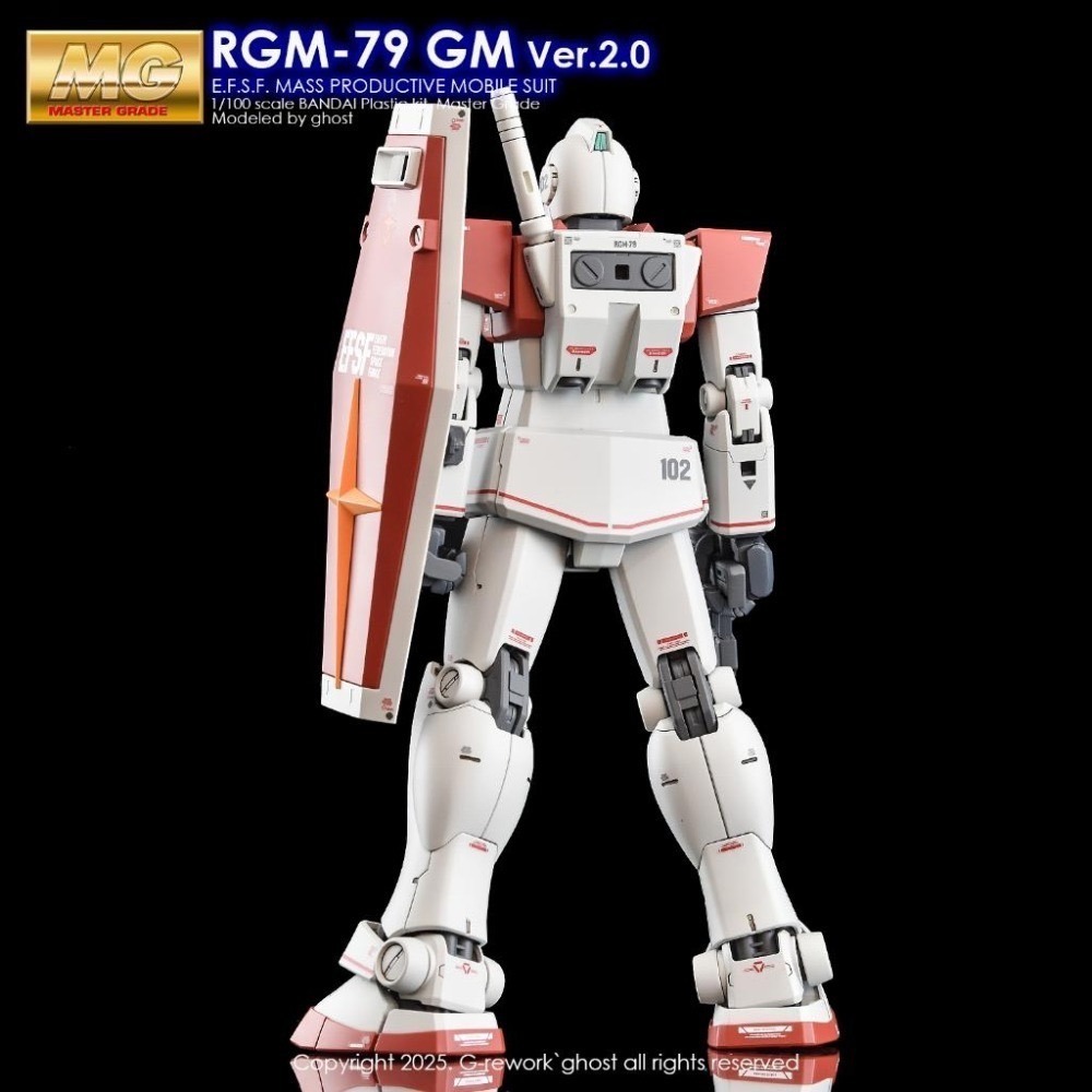 [BUOCO] 炎水貼 Ghost MG 1/100 吉姆 2.0 RGM-79 GM  專用水貼 螢光水貼 量產型-細節圖7