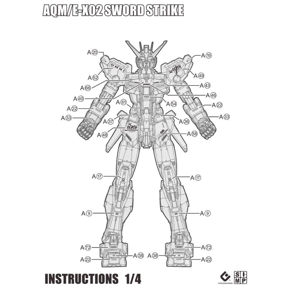 [BUOCO] EVO MG-CU07 龍桃子 1/100 攻擊鋼彈 巨劍型 (無極模型/MB樣式) 螢光水貼 劍裝攻擊-細節圖3
