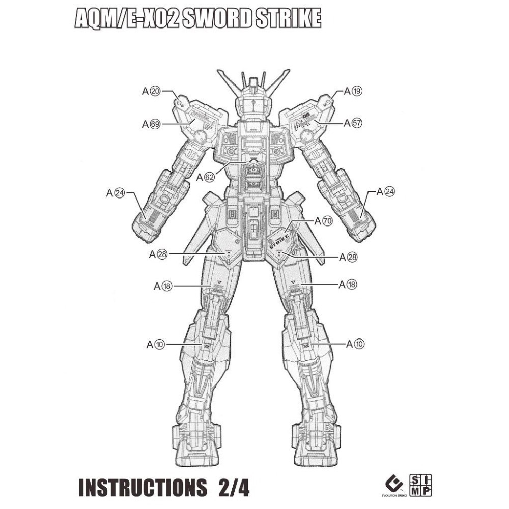 [BUOCO] EVO MG-CU07 龍桃子 1/100 攻擊鋼彈 巨劍型 (無極模型/MB樣式) 螢光水貼 劍裝攻擊-細節圖4