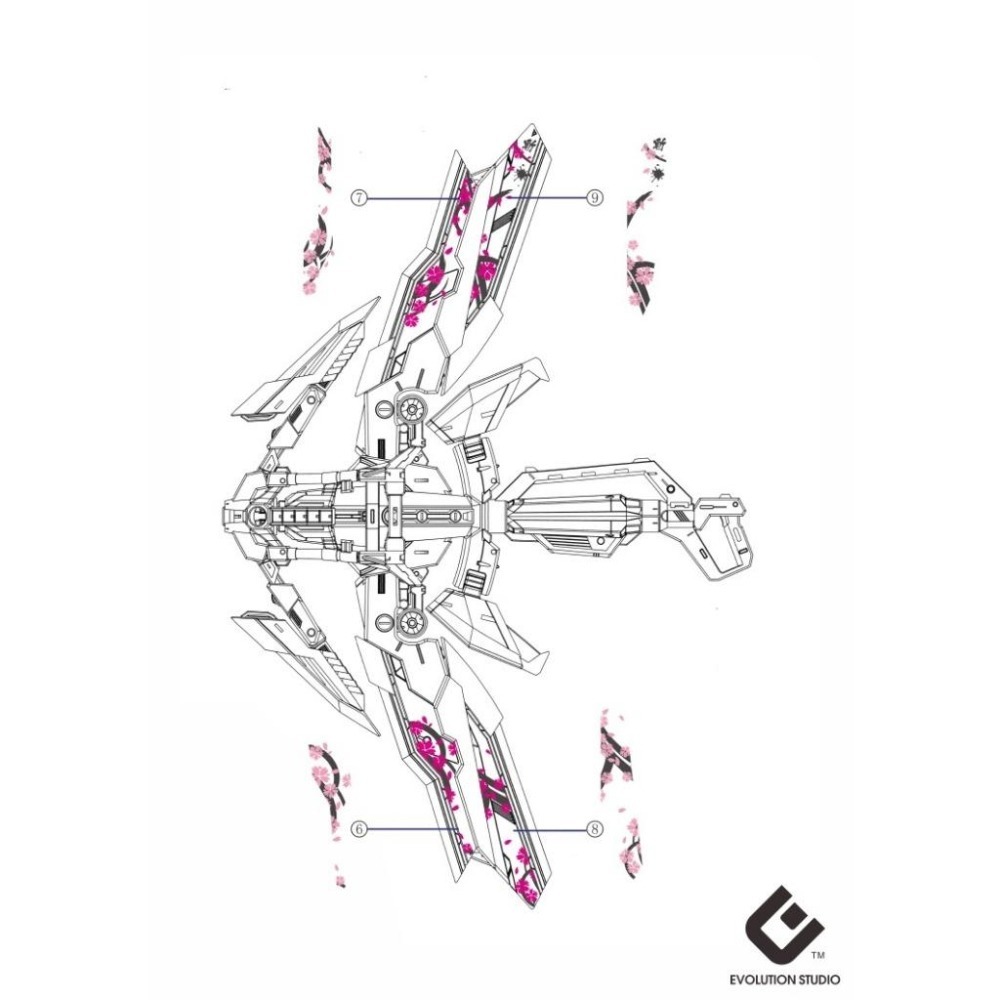 [BUOCO] EVO MG-CU03 MG SEED 異端鋼彈紅色機 櫻花 / HiRM風格 螢光水貼 紅異端-細節圖7