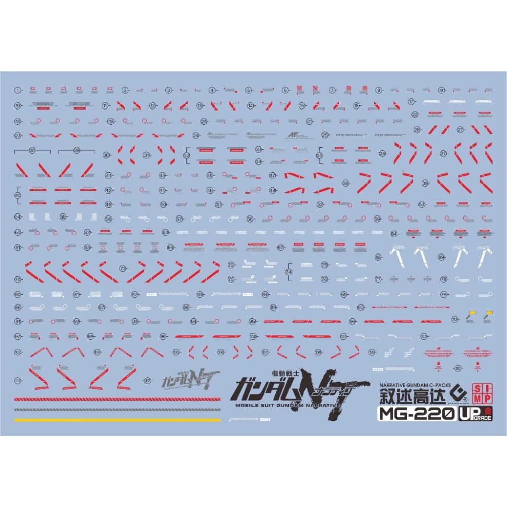 [BUOCO] EVO MG-220 MG 故事鋼彈 C裝備 Ver.Ka 螢光水貼 (1/100) 敘事鋼彈 敘述鋼彈-細節圖2