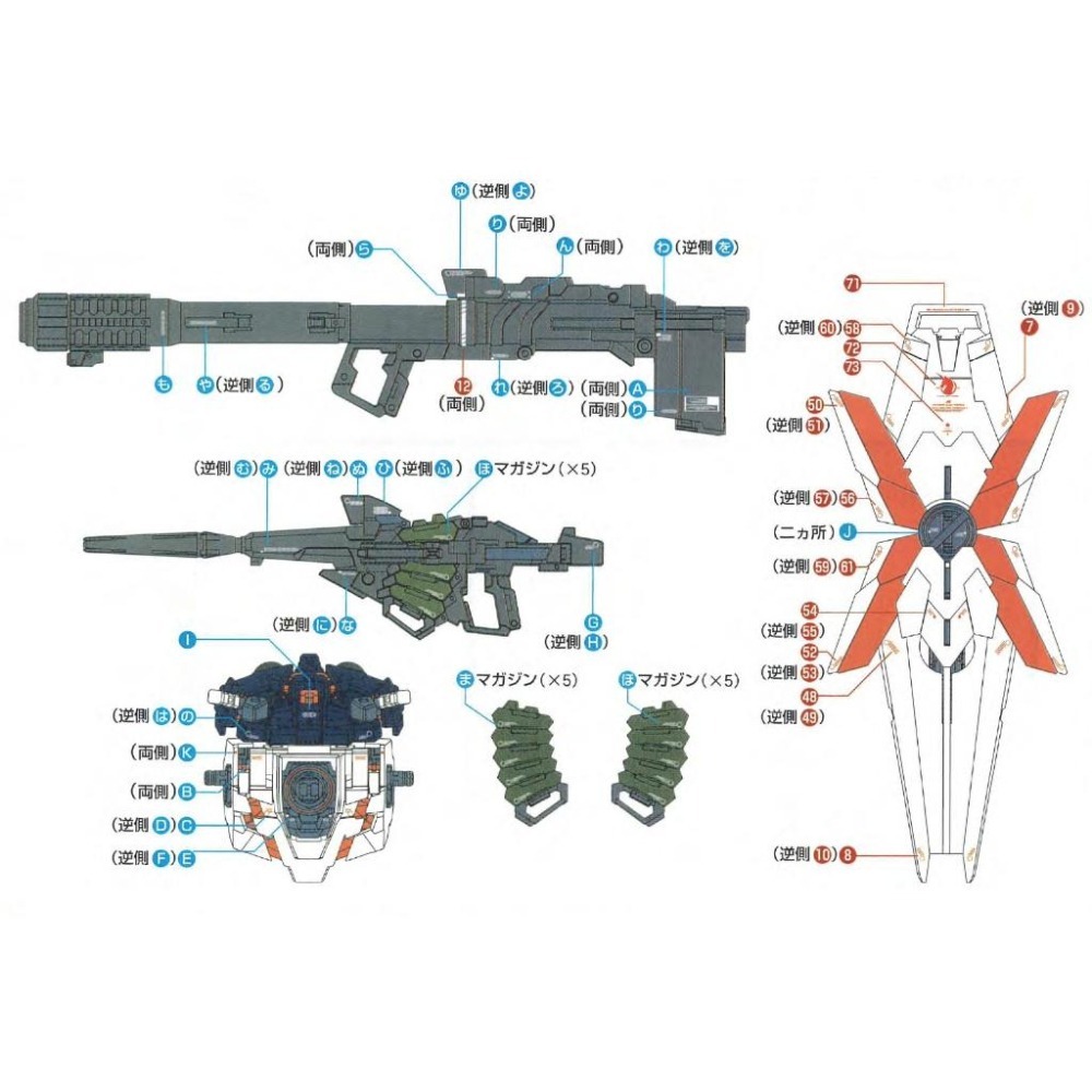 [BUOCO] EVO MG-102 MG RX-0 獨角獸鋼彈 Ver.Ka 燙金限定水貼 (1/100) - 巴納吉-細節圖4