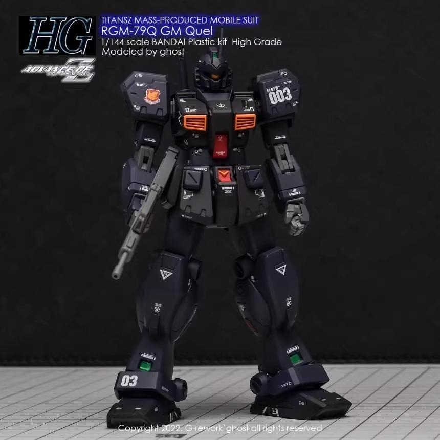 [BUOCO] 炎水貼 Ghost版 HG 鎮暴型吉姆 GM QUEL 專用螢光水貼 | 迪坦斯 | RGM-79Q |-細節圖9