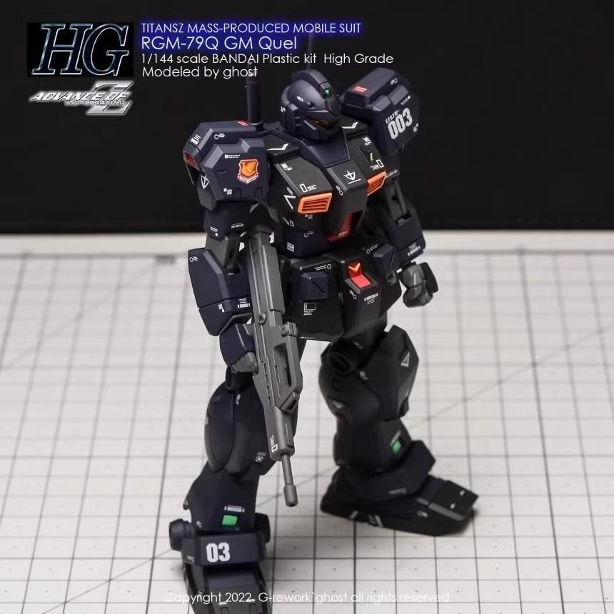 [BUOCO] 炎水貼 Ghost版 HG 鎮暴型吉姆 GM QUEL 專用螢光水貼 | 迪坦斯 | RGM-79Q |-細節圖7