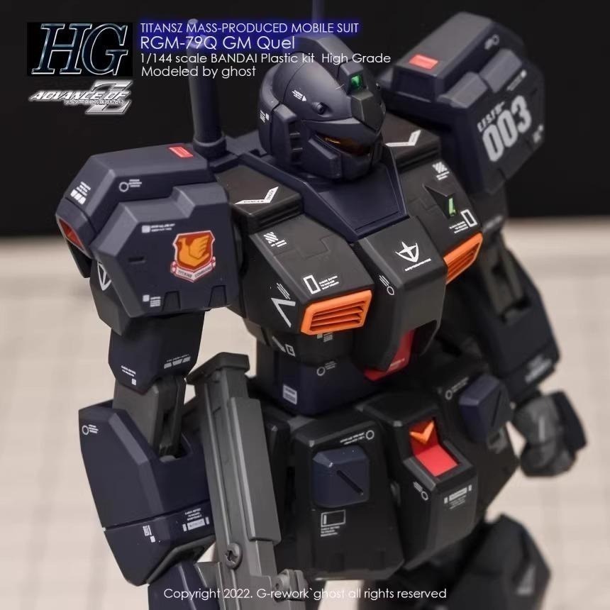 [BUOCO] 炎水貼 Ghost版 HG 鎮暴型吉姆 GM QUEL 專用螢光水貼 | 迪坦斯 | RGM-79Q |-細節圖8