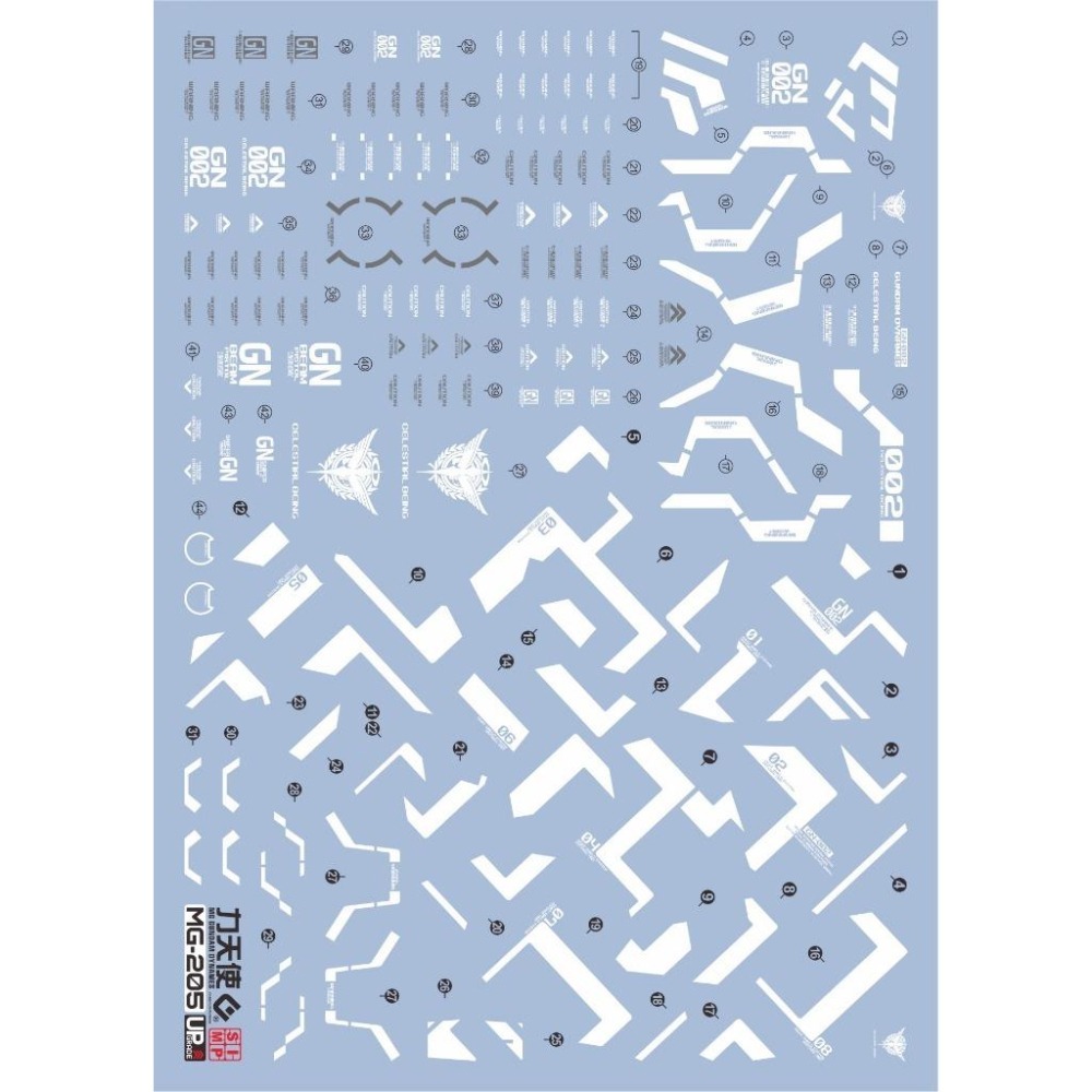[BUOCO] EVO MG-205 鋼彈00 MG 力天使鋼彈 螢光水貼 (1/100) - 洛克昂 GN-002-細節圖2