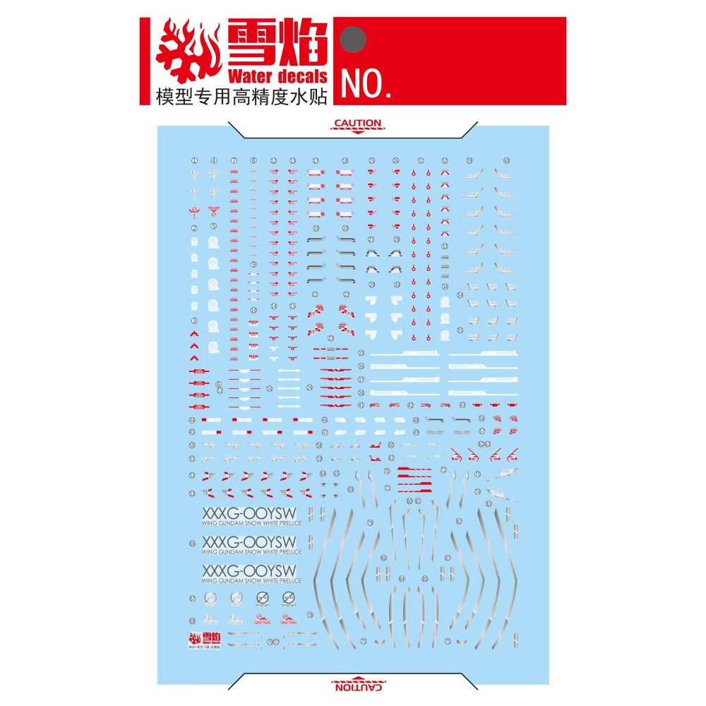 [BUOCO] 雪焰 MGSD-03-1 飛翼鋼彈零式 EW 白雪姬 掉毛 天使鋼彈 螢光 水貼-細節圖3