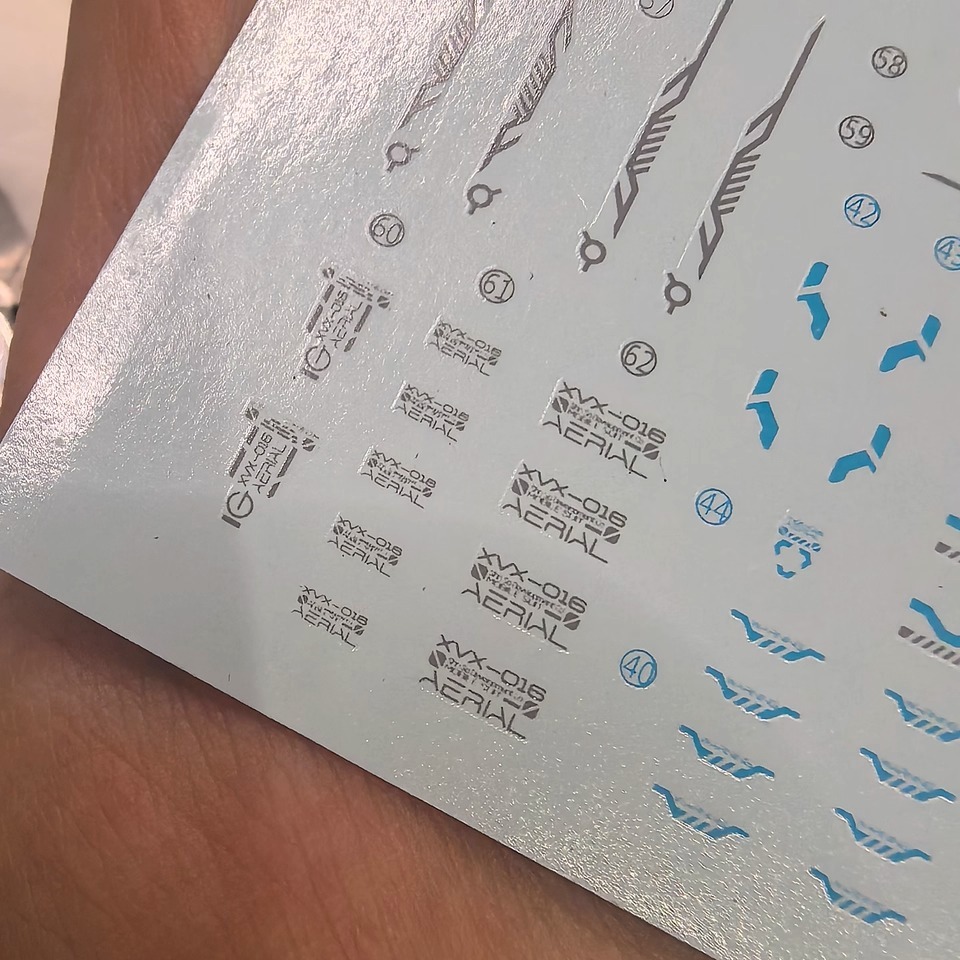 [BUOCO] 雪焰 MGSD-04 風靈鋼彈 XVX-016 Aerial 水星的魔女 蘇萊塔 螢光 水貼-細節圖5