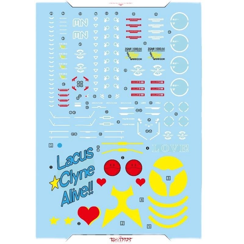 [BUOCO] 雪焰 MG-84 MG 1/100 薩克戰士 演唱會規格 拉克絲 蜜雅 TGB 基地限定 螢光 水貼-細節圖3