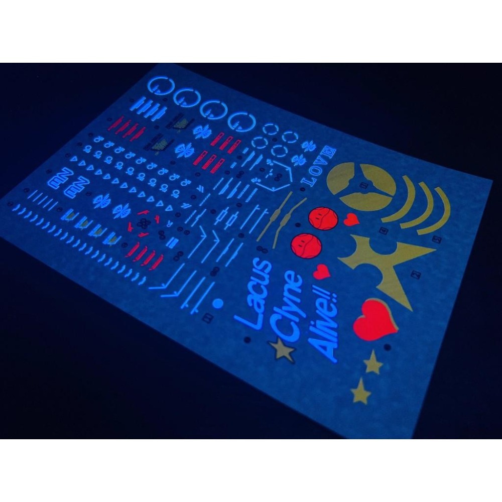 [BUOCO] 雪焰 MG-84 MG 1/100 薩克戰士 演唱會規格 拉克絲 蜜雅 TGB 基地限定 螢光 水貼-細節圖4