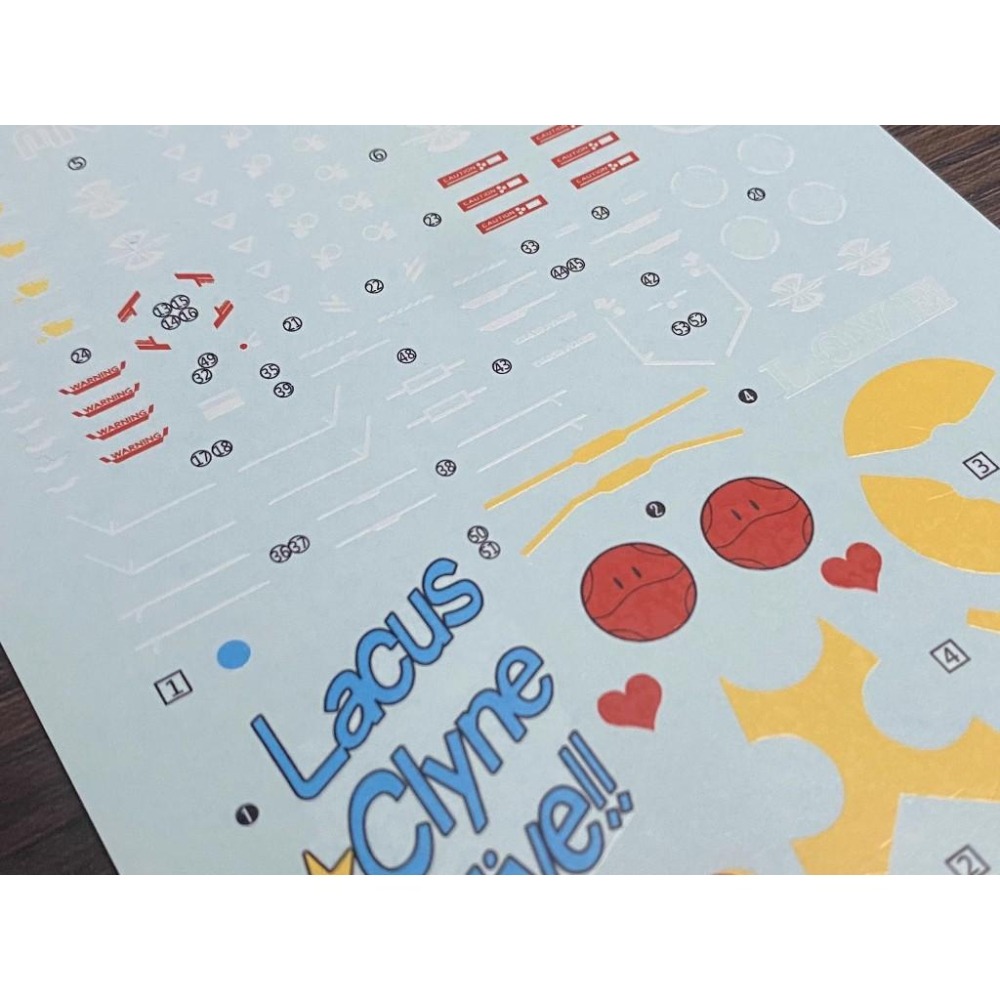 [BUOCO] 雪焰 MG-84 MG 1/100 薩克戰士 演唱會規格 拉克絲 蜜雅 TGB 基地限定 螢光 水貼-細節圖7