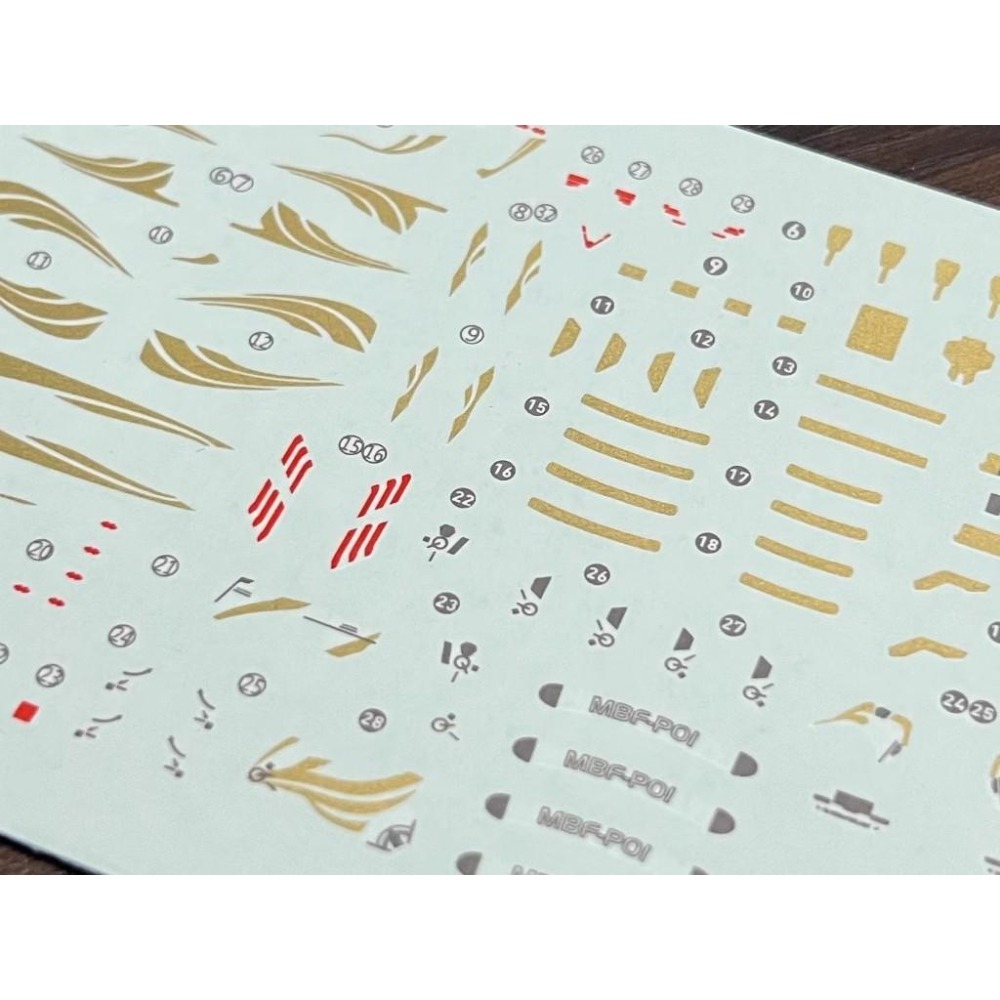 [BUOCO] 雪焰 RG-24-1 1/144 金異端鋼彈 天哈娜 Hana 天空的皇女 白色機 螢光 水貼-細節圖4