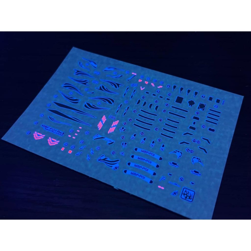 [BUOCO] 雪焰 RG-24-1 1/144 金異端鋼彈 天哈娜 Hana 天空的皇女 白色機 螢光 水貼-細節圖5