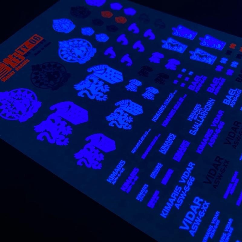 [BUOCO] 雪焰 TY-06 鐵血的孤兒 末日號角 七星家族 通用 螢光 水貼 搜魔 殘命 主魔 鋼彈 Vidar-細節圖4