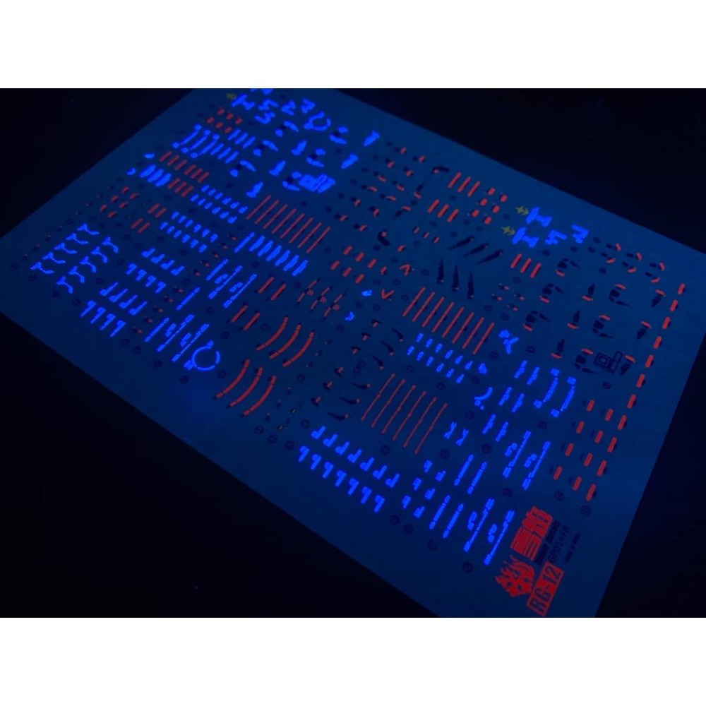 [BUOCO] 雪焰 RG-12 1/144 GP01 GP01-Fb 鋼彈試作1號機 陸戰型 宇宙型 通用 螢光 水貼-細節圖4