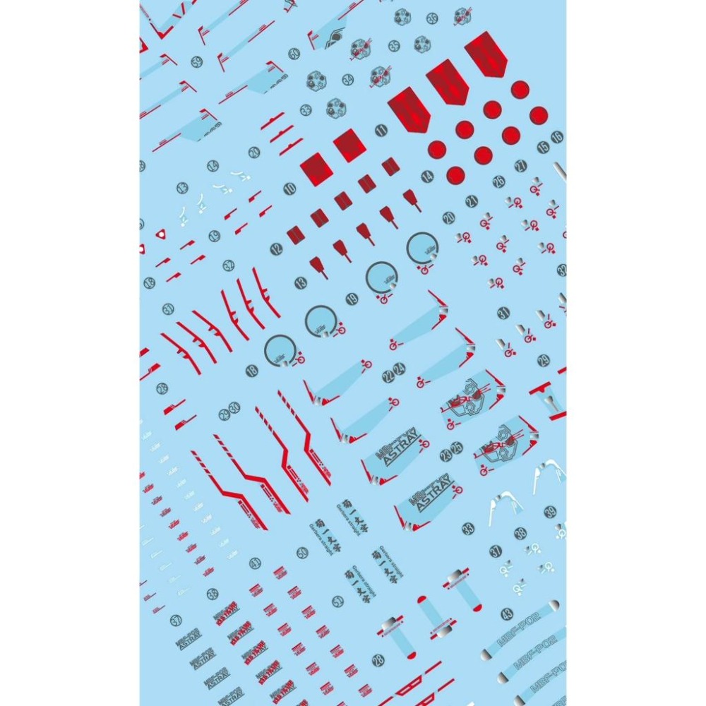 [BUOCO] 雪焰 RG-50 1/144 異端鋼彈 紅色機 紅異端 Astray Red Frame 螢光 水貼-細節圖4