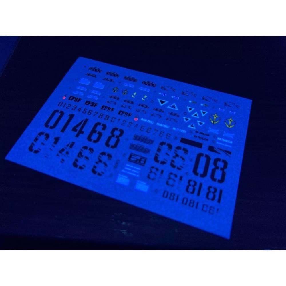 [BUOCO] 雪焰 MG-103 MG 1/100 陸戰型鋼彈 Ez8 第08MS小隊 雙機通用 雙色螢光 水貼-細節圖5