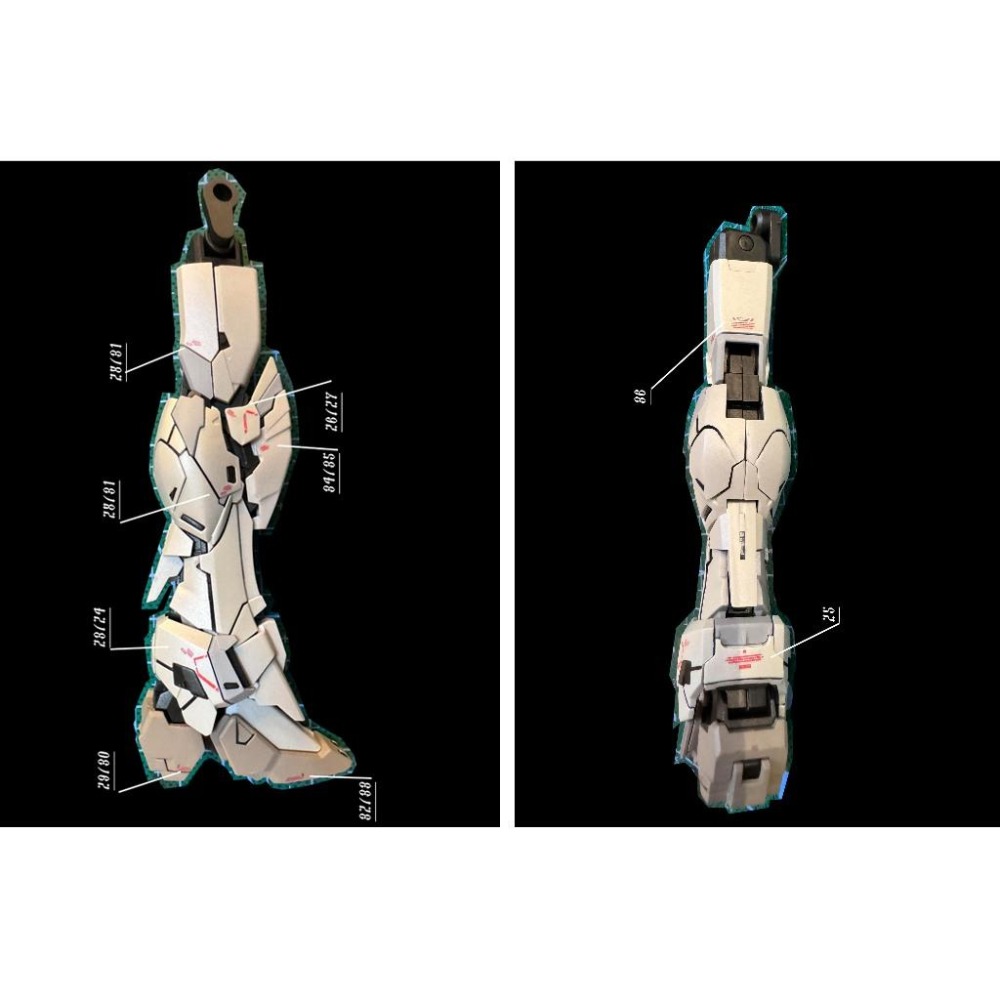 [BUOCO] 雪焰 MG 1/100 飛翼零式 EW Ver.Ka 白雪姬前奏曲 FIX樣式 螢光 水貼 8827通用-細節圖5