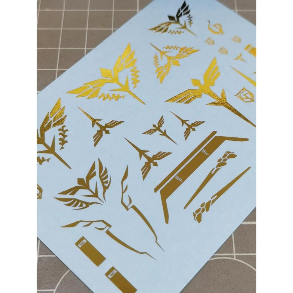 [BUOCO] 雪焰 TY-01 通用水貼  RG MG 沙薩比 HG 夜鶯 RG 獨角獸 燙金 豪華版 水貼-細節圖4