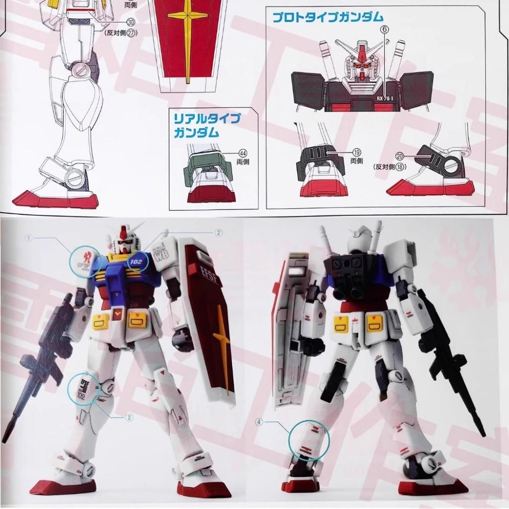 [BUOCO] 雪焰 EG 1/144 RX-78-2 初鋼 鋼彈 G-3 原型機 真實配色 螢光 水貼 EG-07-細節圖5