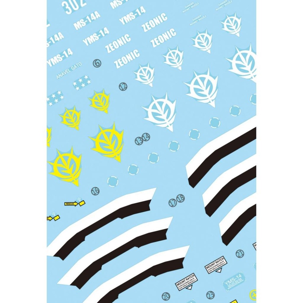 [BUOCO] 雪焰 MG-166 1/100 傑爾古格 阿納貝爾·卡多專用機 Ver.2.0 所羅門的惡夢 螢光 水貼-細節圖4