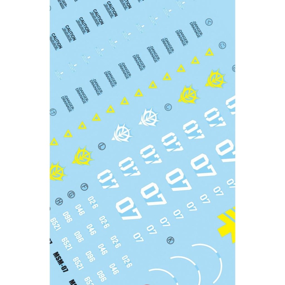 [BUOCO] 雪焰 MG-156 1/100 茲寇克 Z＇Gok MSM-07 量產型 水陸兩用 水產 螢光 水貼-細節圖4