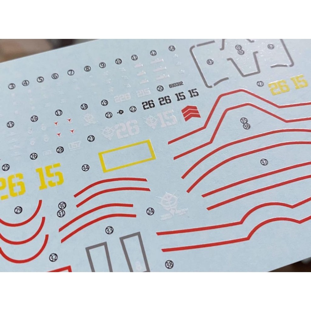 [BUOCO] 雪焰 HG-31 1/144 GTO 薩克沙漠型 Zaku Desert Type 螢光 水貼-細節圖4