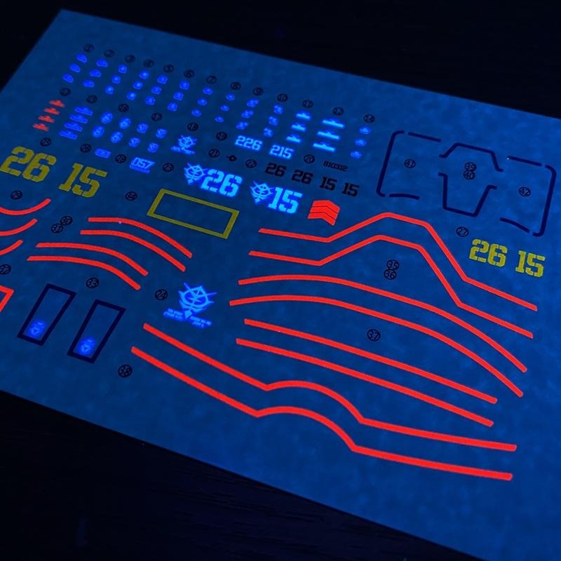 [BUOCO] 雪焰 HG-31 1/144 GTO 薩克沙漠型 Zaku Desert Type 螢光 水貼-細節圖5