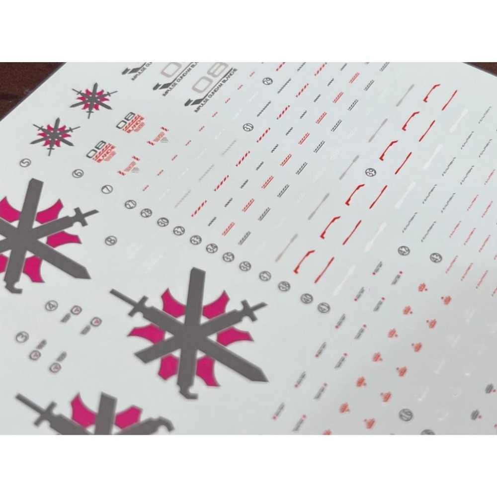 [BUOCO] 雪焰 MG-147 1/100 純白脈衝鋼彈 Impulse Blanche 艾爾莎專用機 螢光 水貼-細節圖4