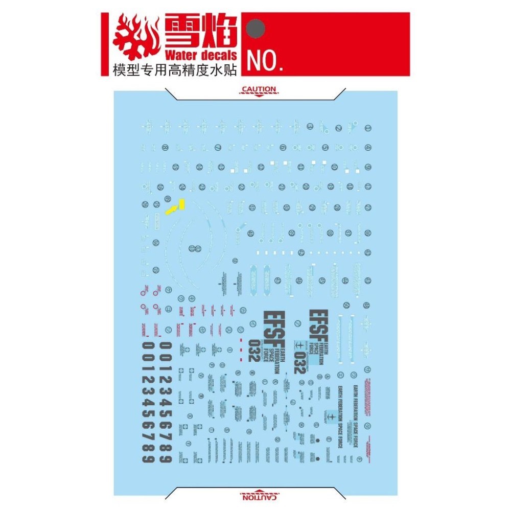 [BUOCO] 雪焰 MG-117 MG 1/100 鋼球 球艇 RB-79 Ball Ver.Ka 卡版 螢光 水貼-細節圖3