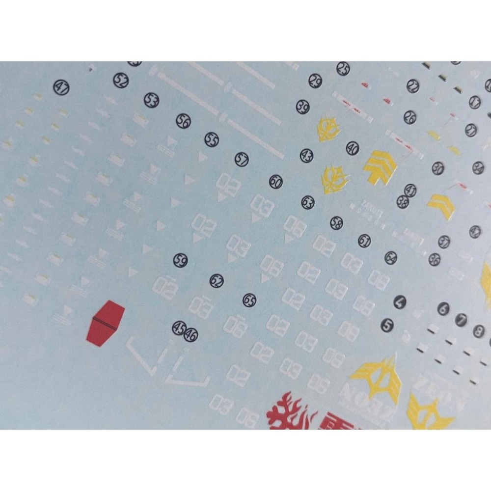 [BUOCO] 雪焰 RG-07 1/144 MS-06R-1A 高機動型薩克 II Zaku 黑色三連星 螢光 水貼-細節圖4