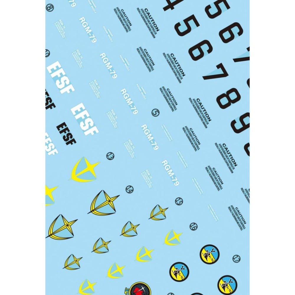 [BUOCO] 雪焰 MG-154 1/100 高出力型吉姆 Powered GM RGM-79 特林頓基地 螢光 水貼-細節圖4