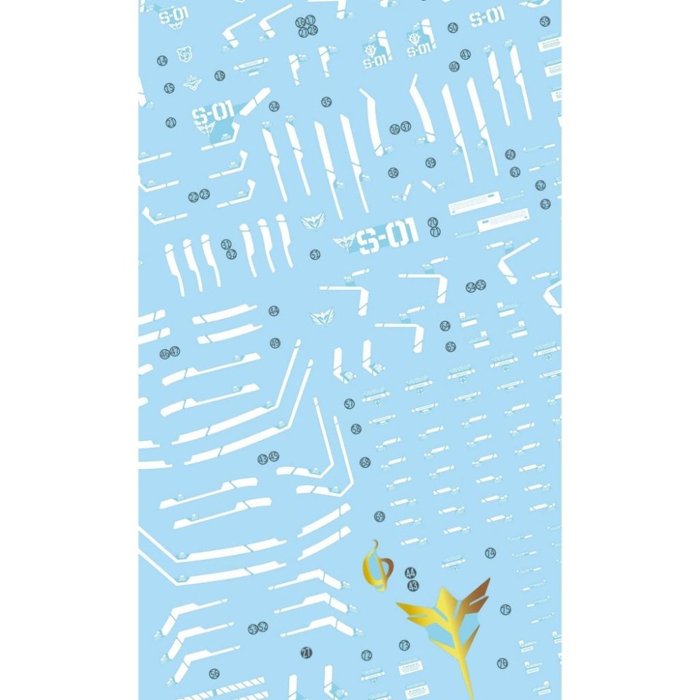 [BUOCO] 雪焰 RG-55 1/144 MSN-04FF 沙薩比 福岡 Side-F 雙角感應砲 螢光 水貼-細節圖4