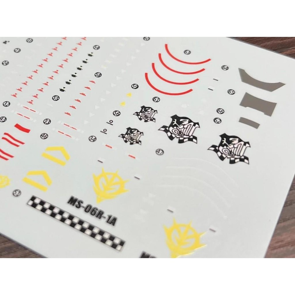 [BUOCO] 雪焰 RG-02-3 1/144 MS-06R-1A 高機動型薩克 II Zaku 吉翁 螢光 水貼-細節圖4