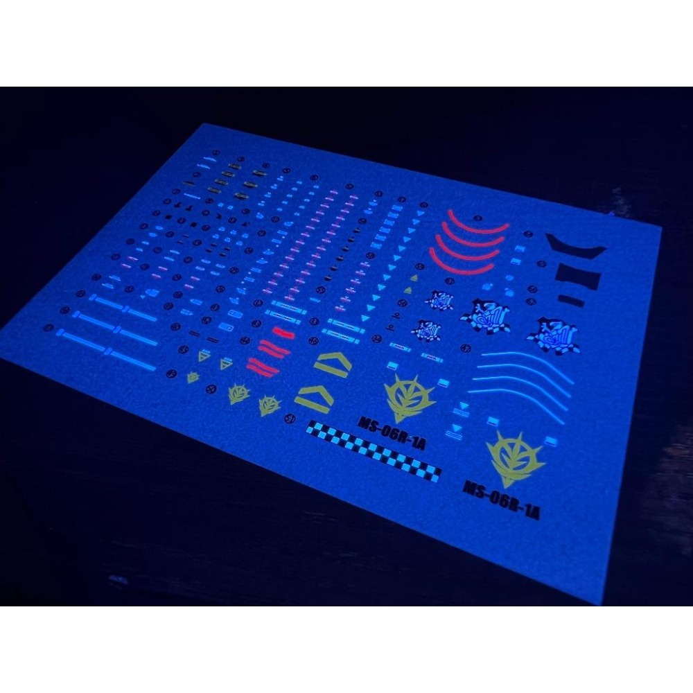 [BUOCO] 雪焰 RG-02-3 1/144 MS-06R-1A 高機動型薩克 II Zaku 吉翁 螢光 水貼-細節圖5